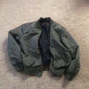 Army green bomber jacket